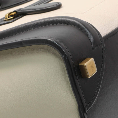 Exclusive Celine Tri-Color Calfskin Micro Luggage Tote — Top View