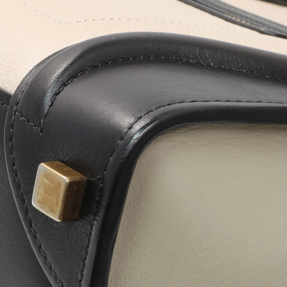 Exclusive Celine Tri-Color Calfskin Micro Luggage Tote — Detail View