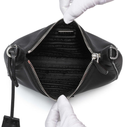 Exclusive Prada Black Nylon Re-Edition 2005 Shoulder Bag — Alternate View 9
