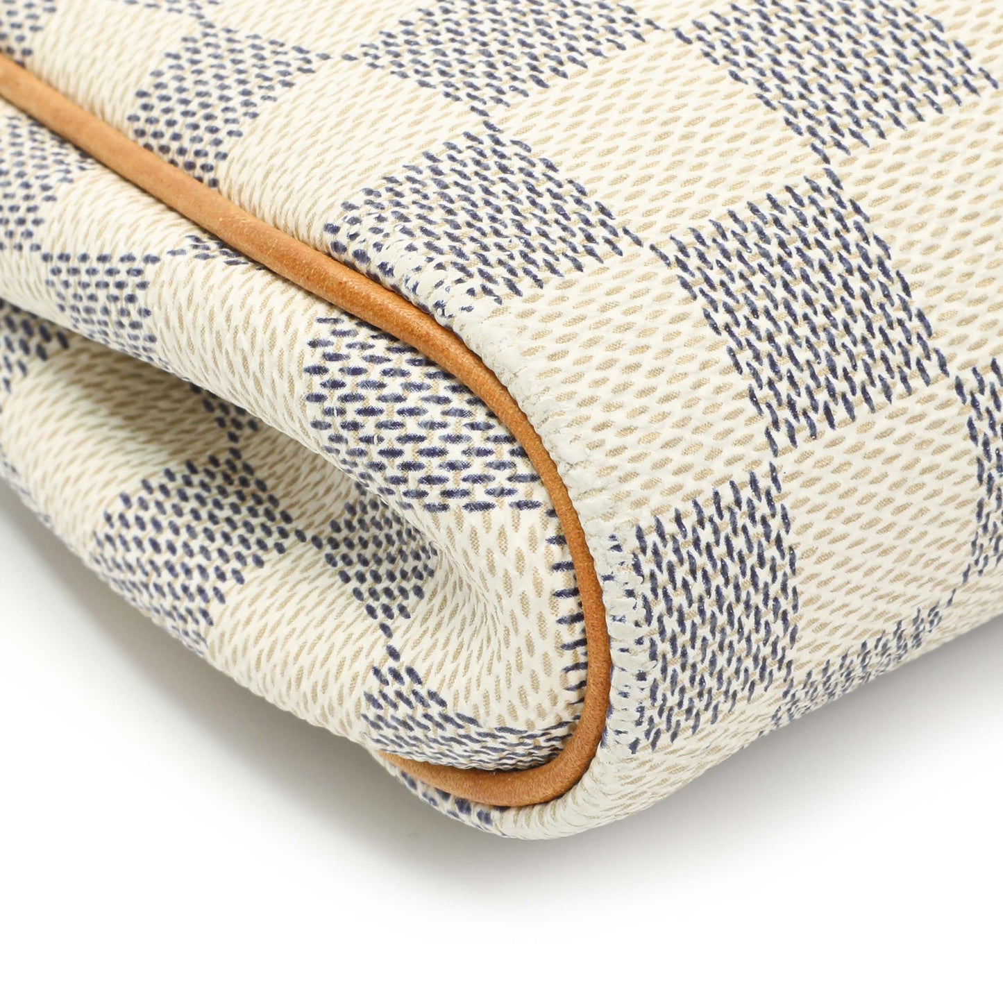 Exclusive Louis Vuitton Damier Azur Eva Clutch — Top View