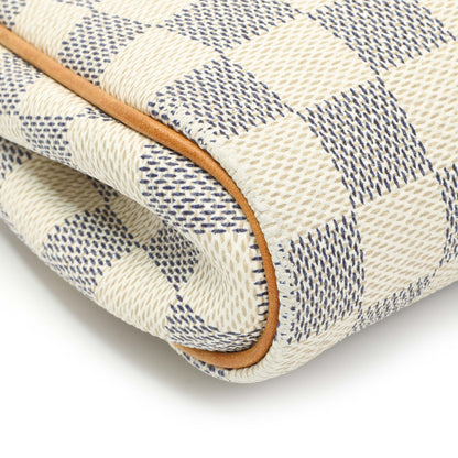 Exclusive Louis Vuitton Damier Azur Eva Clutch — Top View