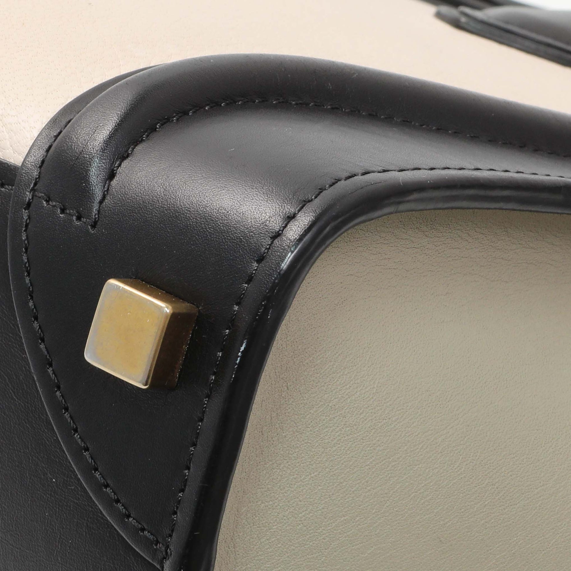 Exclusive Celine Tri-Color Calfskin Micro Luggage Tote — Alternate View 7