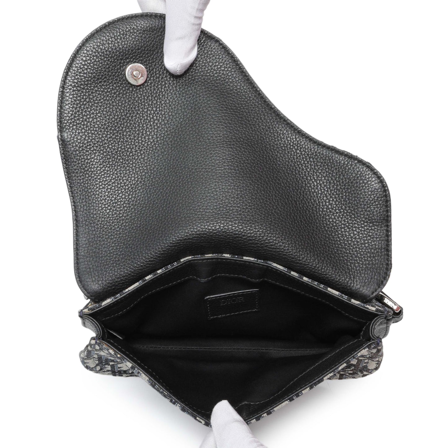 Exclusive Christian Dior Oblique Saddle Messenger Pouch — Top View