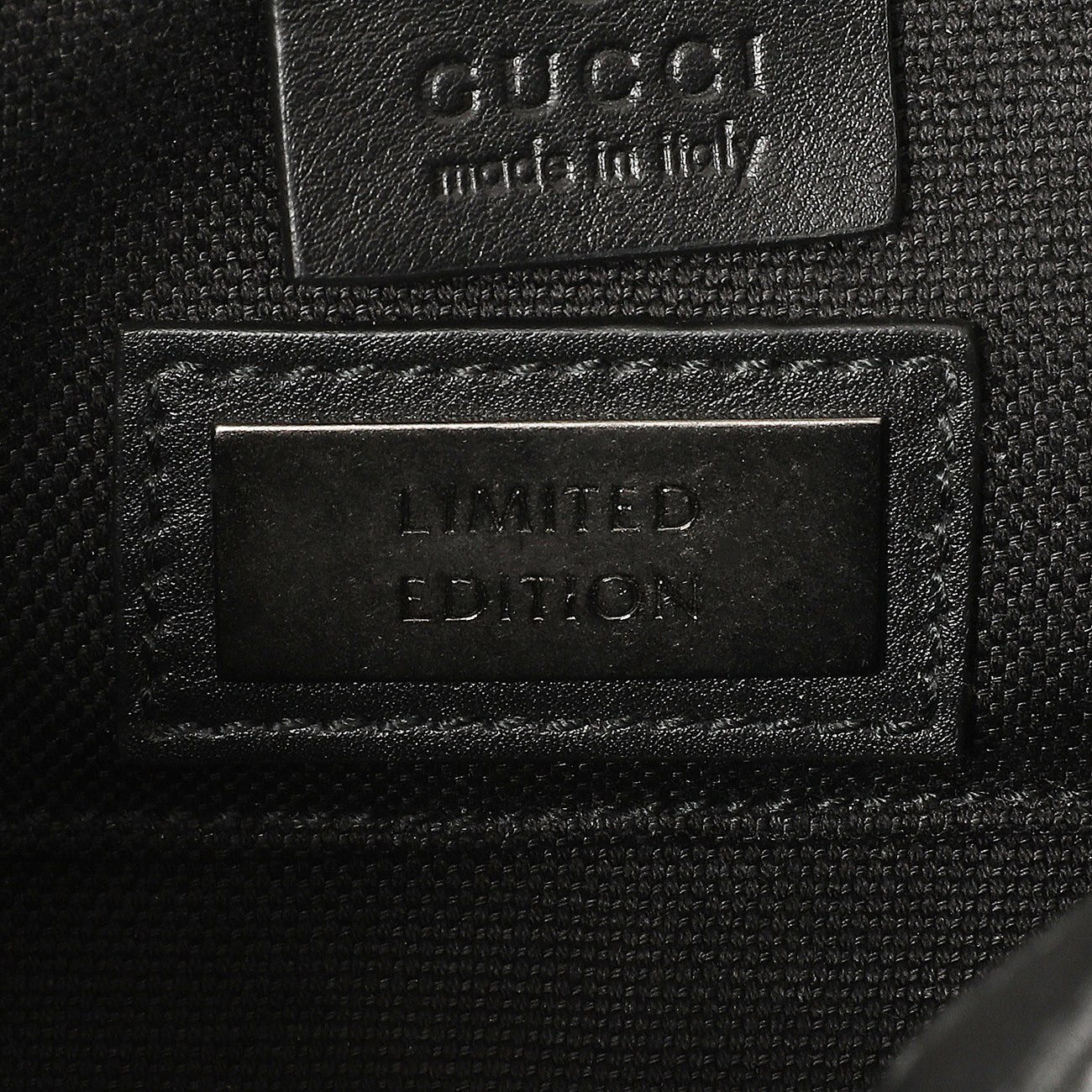 Exclusive Gucci Black Guccissima Mini Emily Shoulder Bag — Lifestyle View