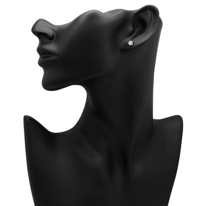 Exclusive 14K White Gold 0.85 Carat Diamond Stud Earrings — Back View