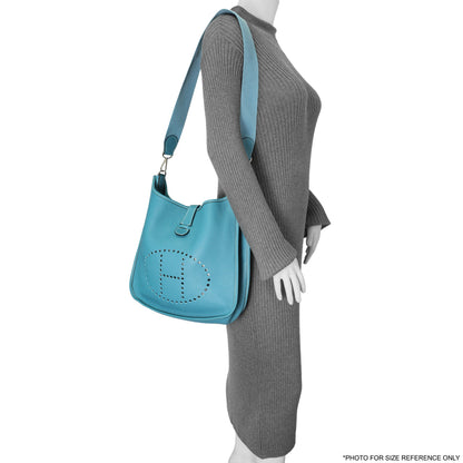 Exclusive Hermes Blue Jean Clemence Evelyne II GM — Alternate View 11