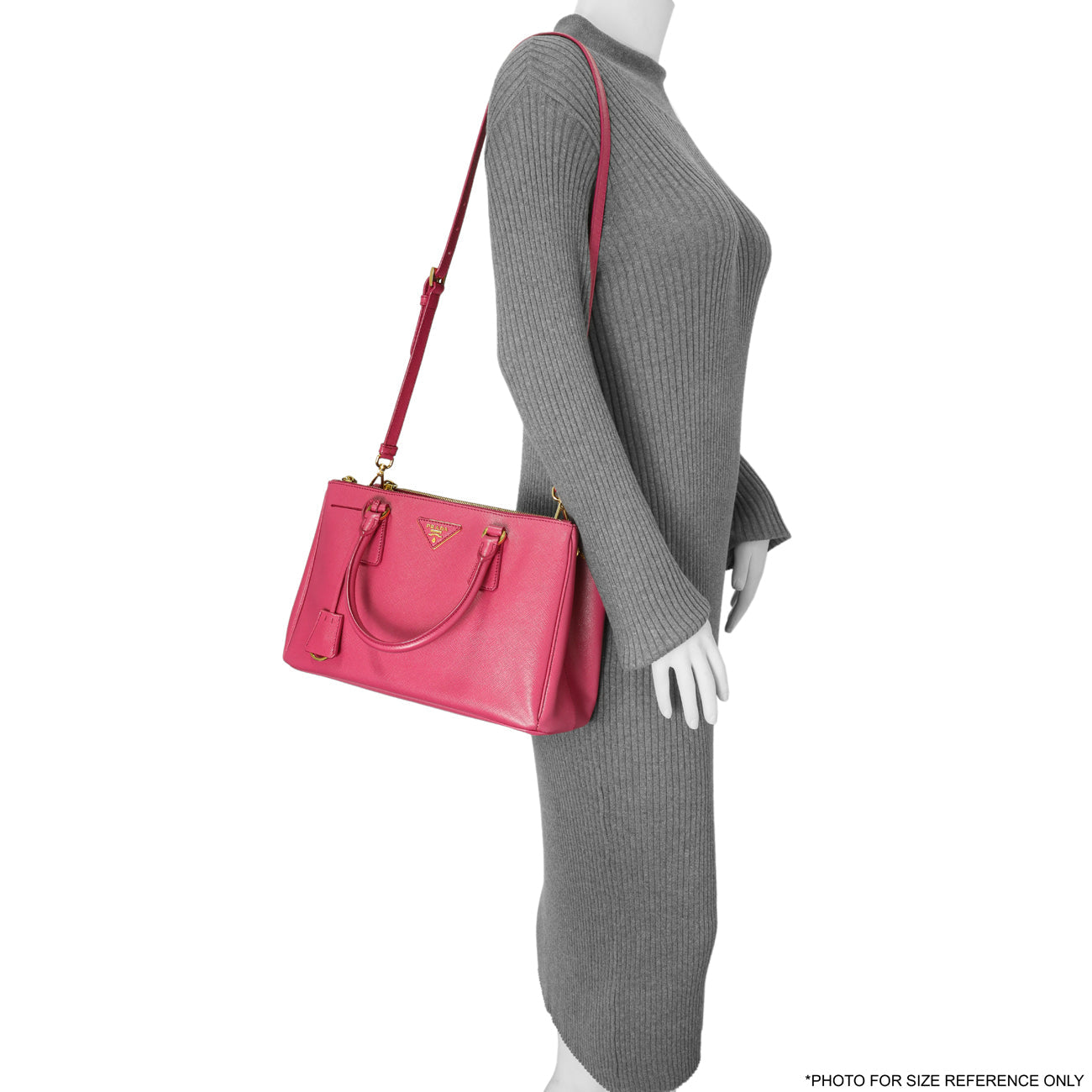 Exclusive Prada Pink Saffiano Small Galleria Double Zip Tote — Alternate View 11