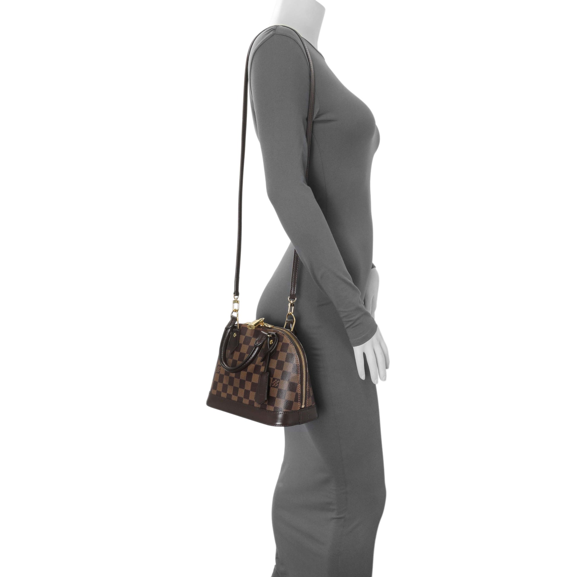 Exclusive Louis Vuitton Damier Ebene Alma BB — Detail View