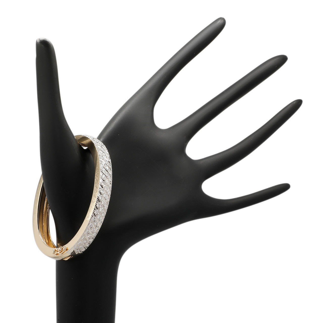 Exclusive 14K Yellow Gold 2.88 Carat Diamond Bracelet — Back View