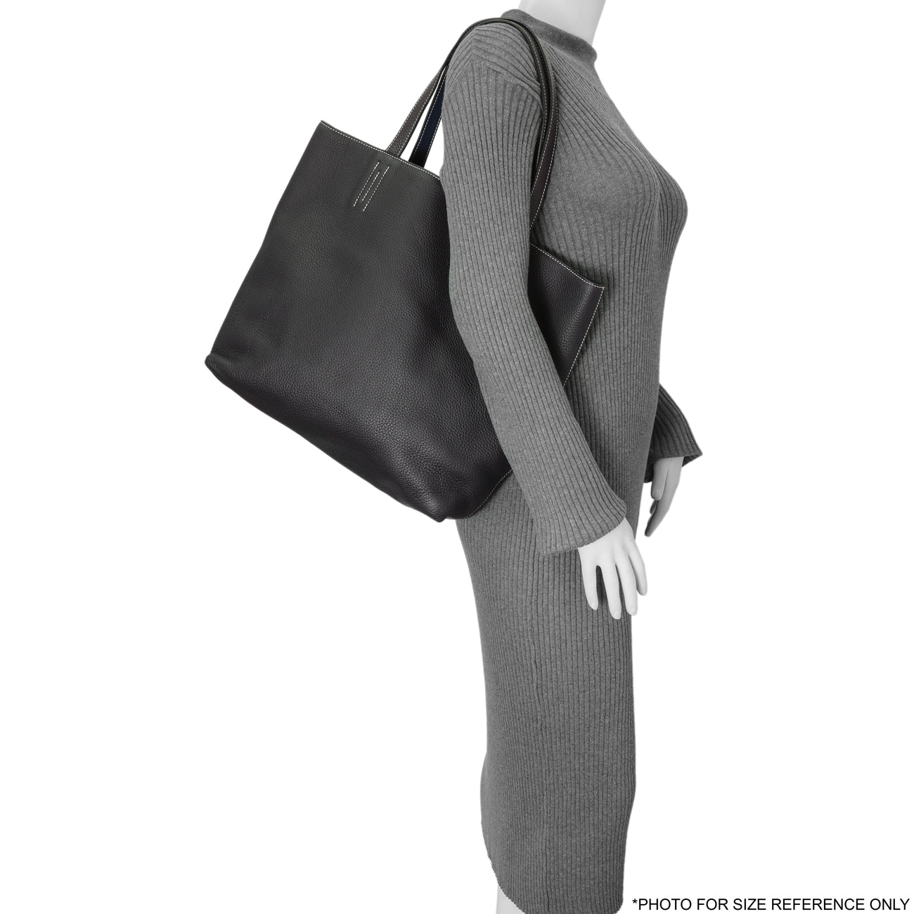 Exclusive Hermes Blue Taurillon Clemence Double Sens 36 — Alternate View 20