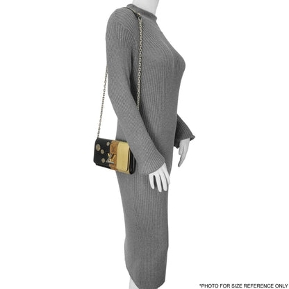 Exclusive Louis Vuitton Reverse Monogram Studded Night Lights Twist Chain Wallet — Alternate View 9