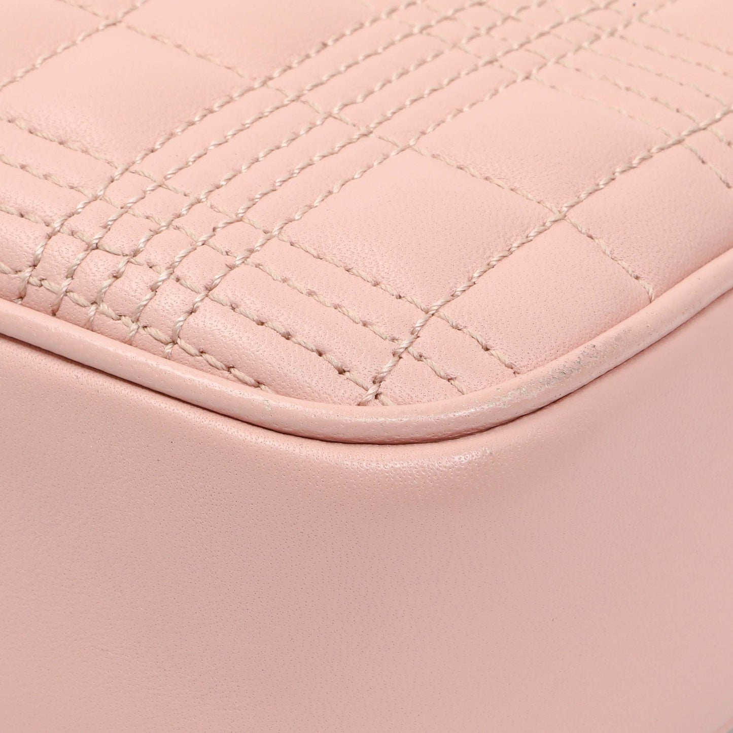 Exclusive Burberry Pink Quilted Calfskin Lola Camera Bag — Detail View