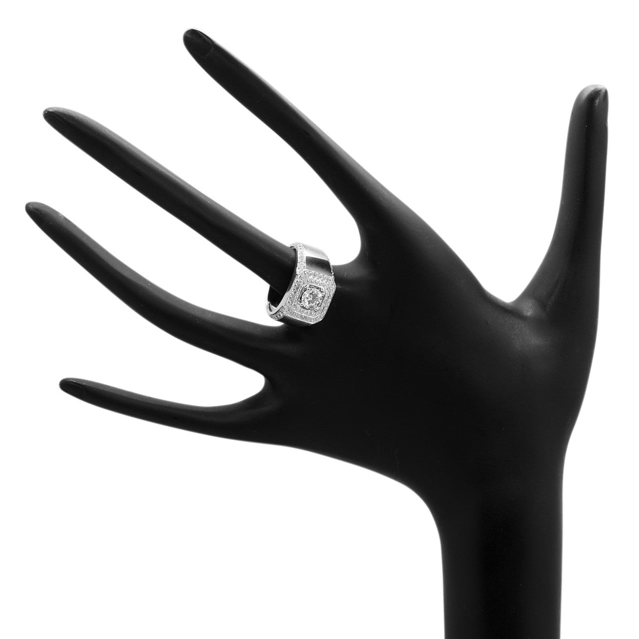 Exclusive 18K White Gold 1.37 Carat Diamond Ring — 6.75 — Top View