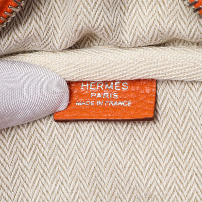 Exclusive Hermes Orange Taurillon Clemence Victoria II 35 — Alternate View 9