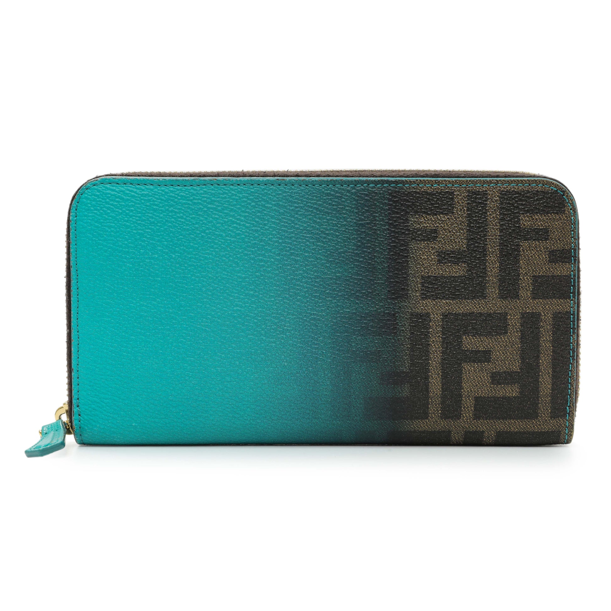 Exclusive Fendi Zucca Zip Around Wallet — Front View