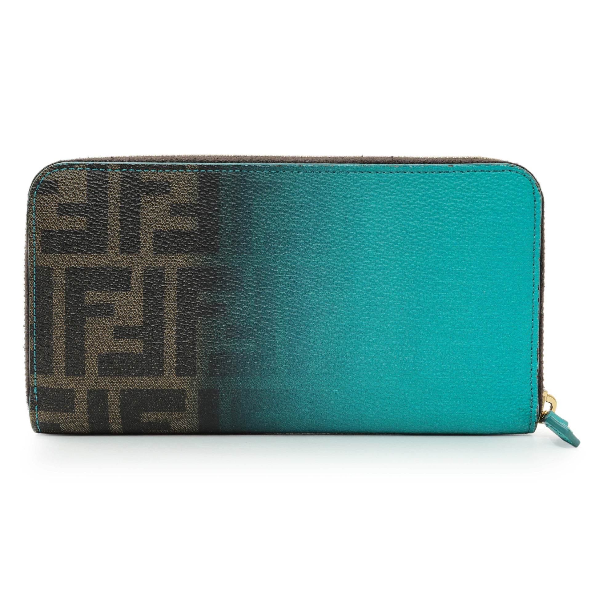 Exclusive Fendi Zucca Zip Around Wallet — Side View