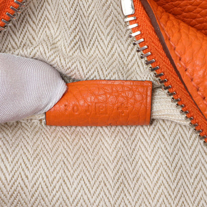 Exclusive Hermes Orange Taurillon Clemence Victoria II 35 — Alternate View 10