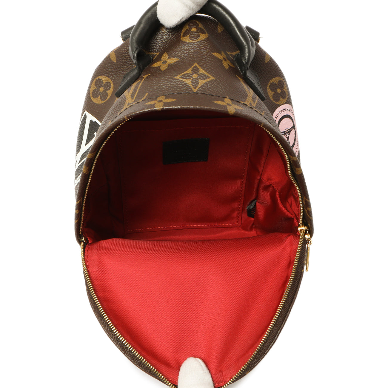 Exclusive Louis Vuitton Monogram World Tour Palm Springs Backpack Mini — Top View