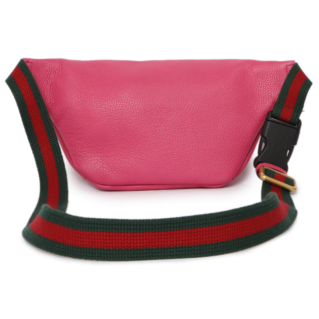 Exclusive Gucci Pink Grained Calfskin Small Logo Belt Bag — Side View