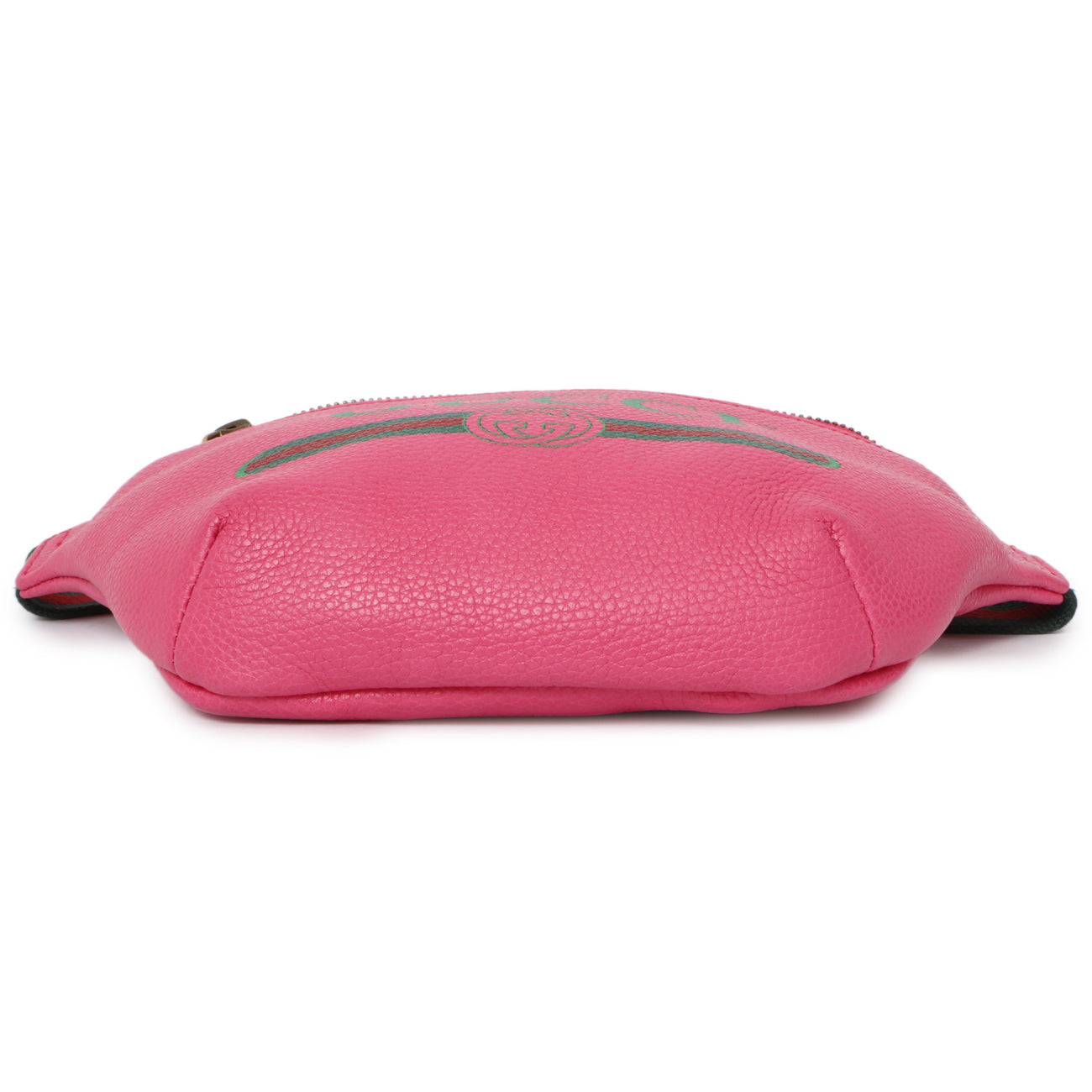 Exclusive Gucci Pink Grained Calfskin Small Logo Belt Bag — Back View