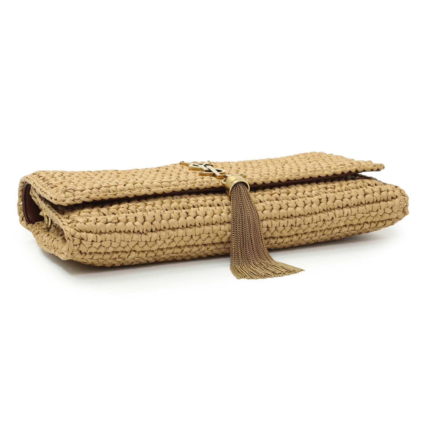 Exclusive Saint Laurent Raffia Monogram Tassel Kate 99 — Back View