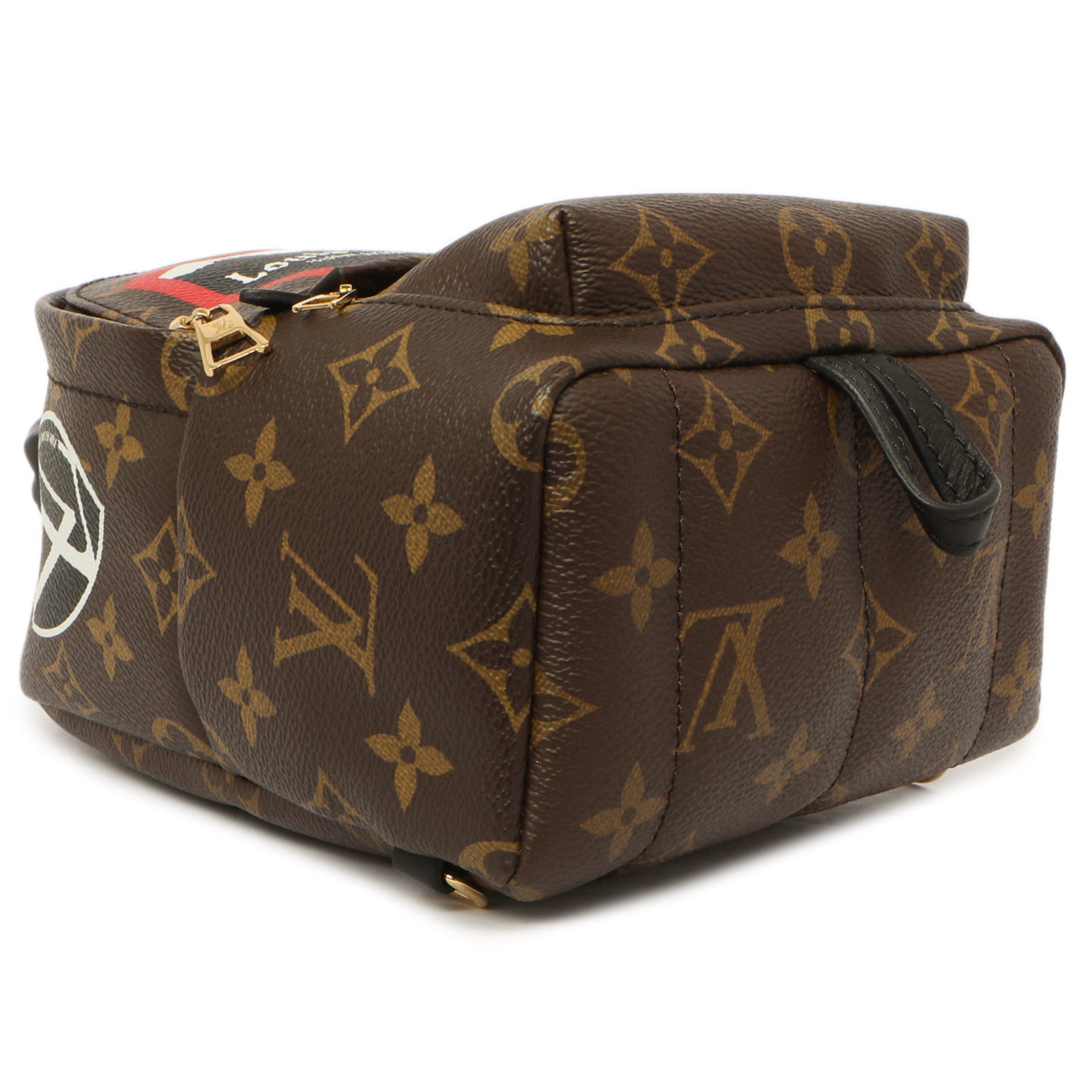 Exclusive Louis Vuitton Monogram World Tour Palm Springs Backpack Mini — Back View