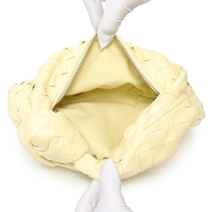 Exclusive Bottega Veneta Pale Yellow Nappa Intrecciato Mini Jodie — Top View