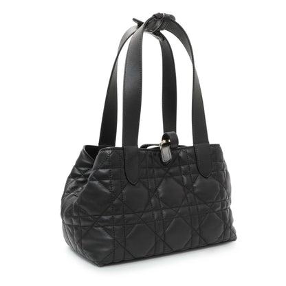 Exclusive Christian Dior Black Calfskin Macrocannage Small Toujours — Side View