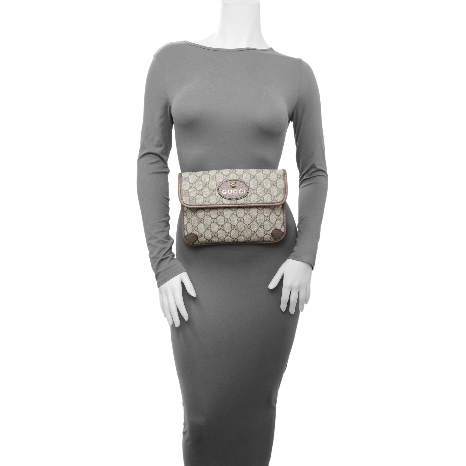 Exclusive Gucci GG Supreme Monogram Neo Vintage Web Belt Bag — Alternate View 12