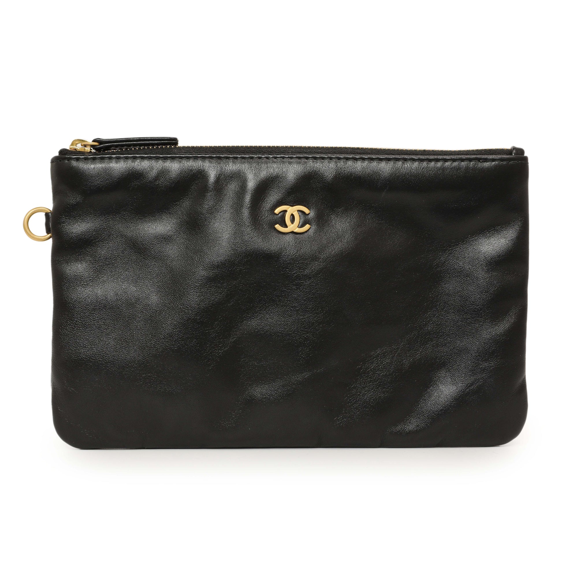 Exclusive Chanel Shiny Black Quilted Shiny Calfskin Large Chanel 22 — Alternate View 11