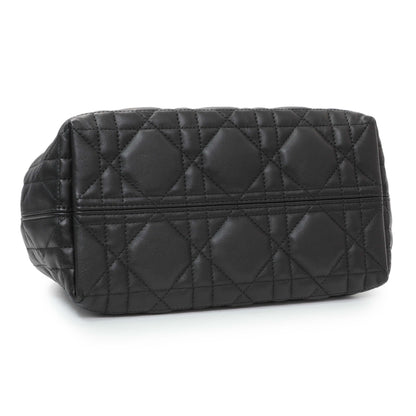 Exclusive Christian Dior Black Calfskin Macrocannage Small Toujours — Back View