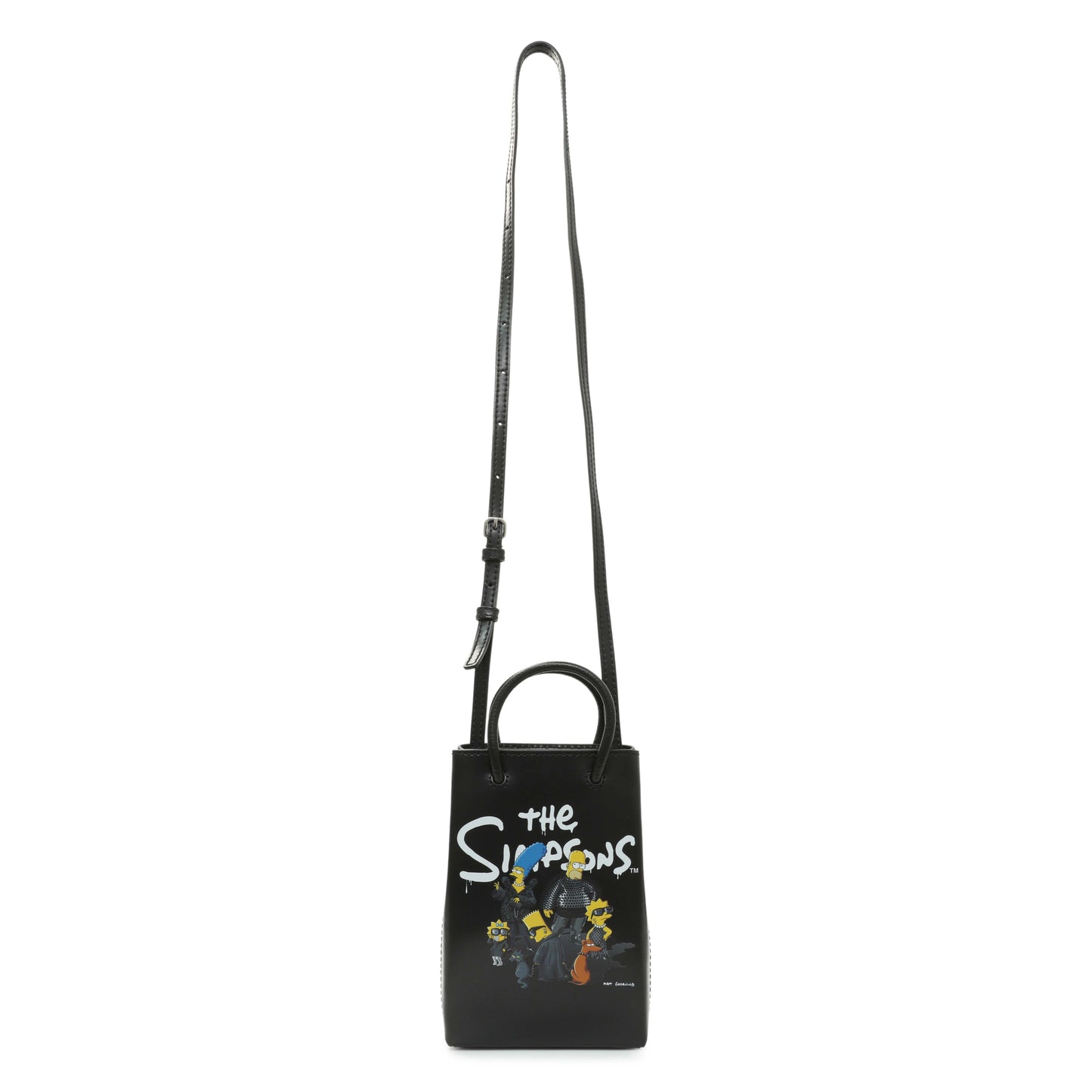 Exclusive Balenciaga The Simpsons Mini Shopping Phone Holder — Front View