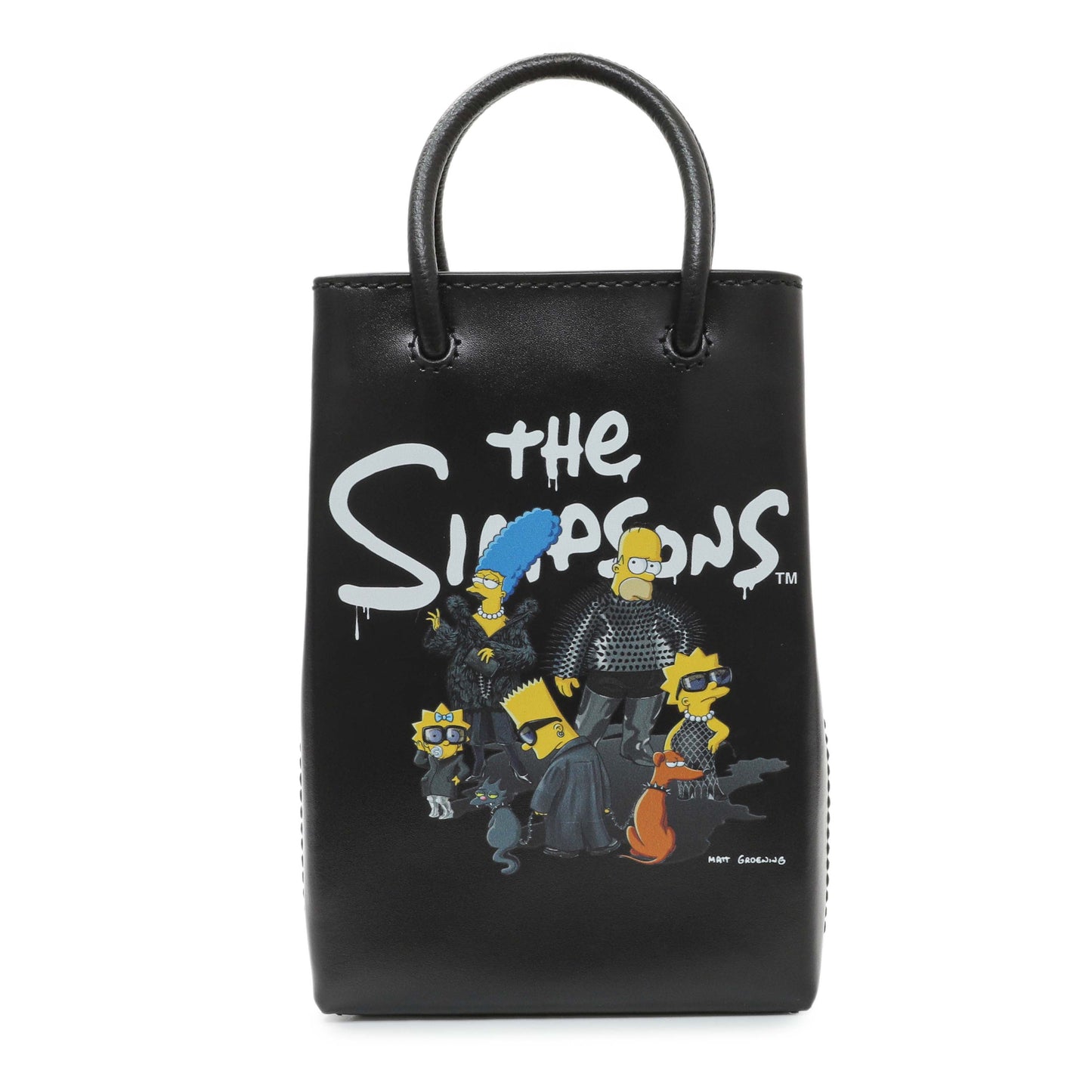 Exclusive Balenciaga The Simpsons Mini Shopping Phone Holder — Side View