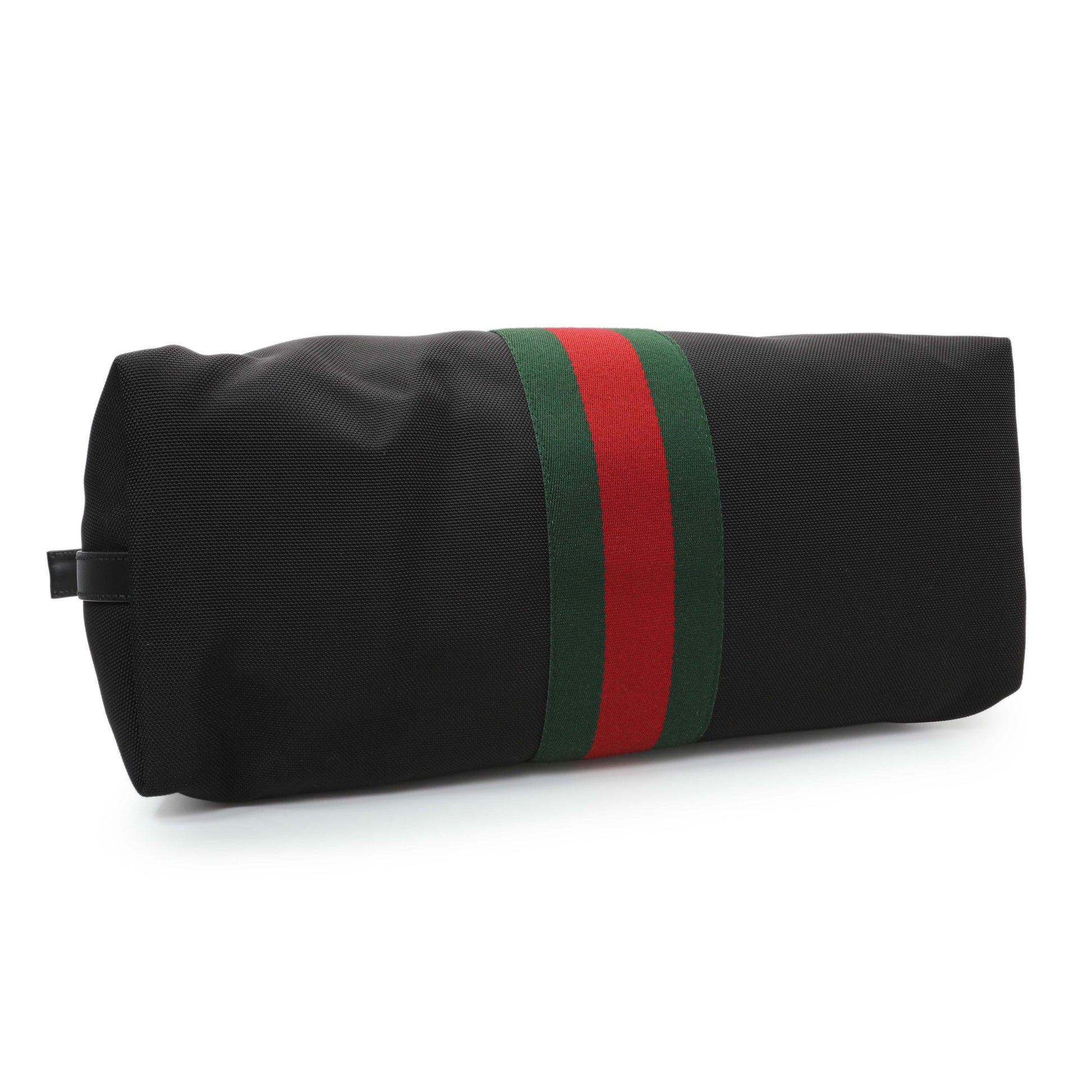 Exclusive Gucci Black Techno Canvas Web Duffle — Back View