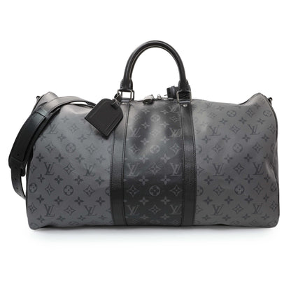 Exclusive Louis Vuitton Reverse Monogram Eclipse Keepall 50 Bandouliere — Front View