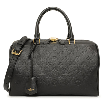 Exclusive Louis Vuitton Black Empreinte Speedy Bandouliere 30 NM — Front View