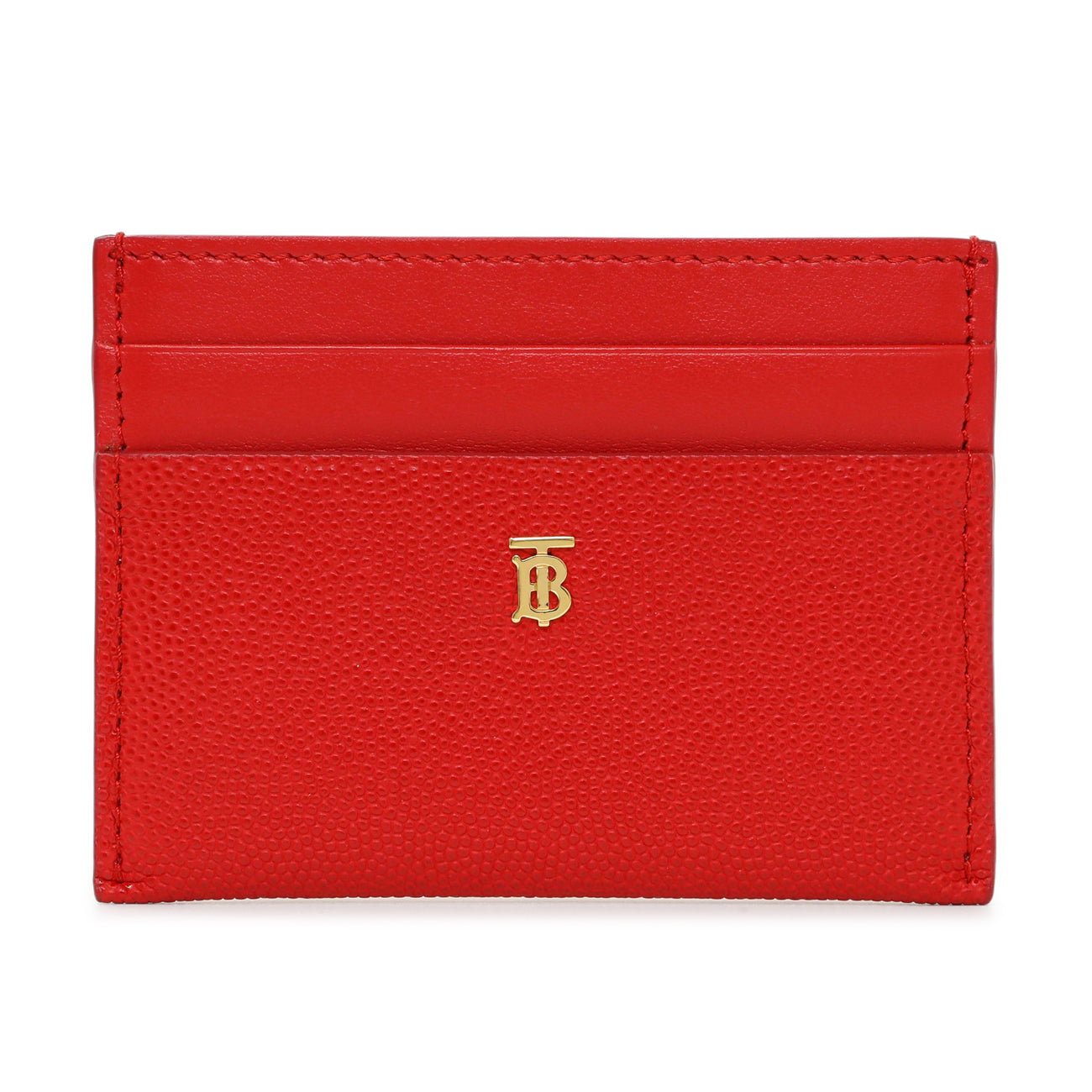 Exclusive Burberry Red Calfskin Card Holder — Front View