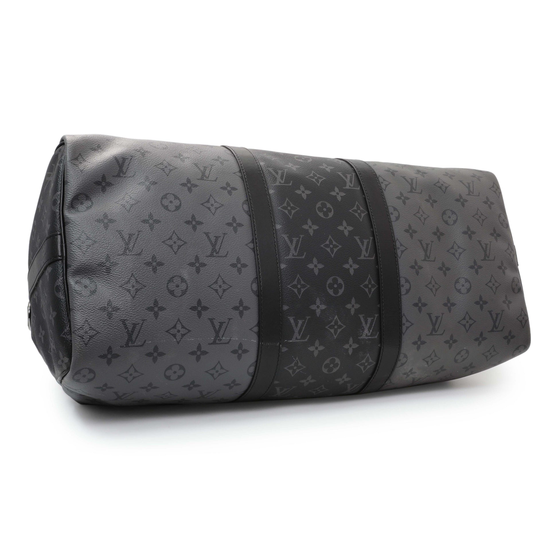 Exclusive Louis Vuitton Reverse Monogram Eclipse Keepall 50 Bandouliere — Back View
