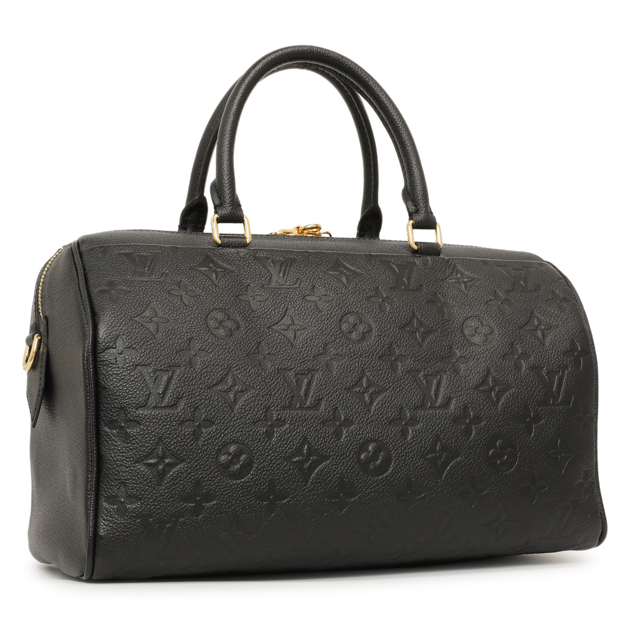Exclusive Louis Vuitton Black Empreinte Speedy Bandouliere 30 NM — Side View
