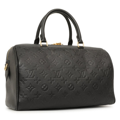 Exclusive Louis Vuitton Black Empreinte Speedy Bandouliere 30 NM — Side View