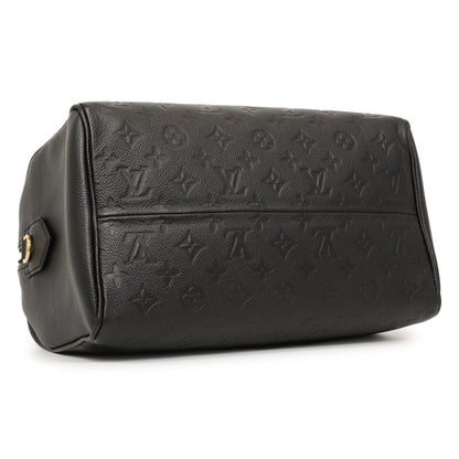 Exclusive Louis Vuitton Black Empreinte Speedy Bandouliere 30 NM — Back View