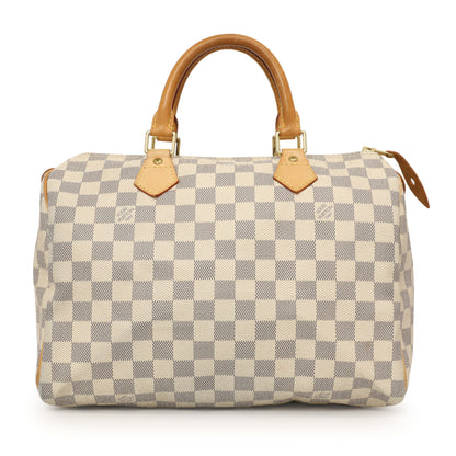 Exclusive Louis Vuitton Damier Azur Speedy 30 — Front View