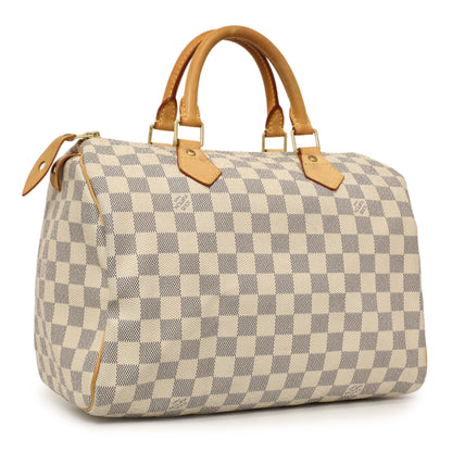 Exclusive Louis Vuitton Damier Azur Speedy 30 — Side View
