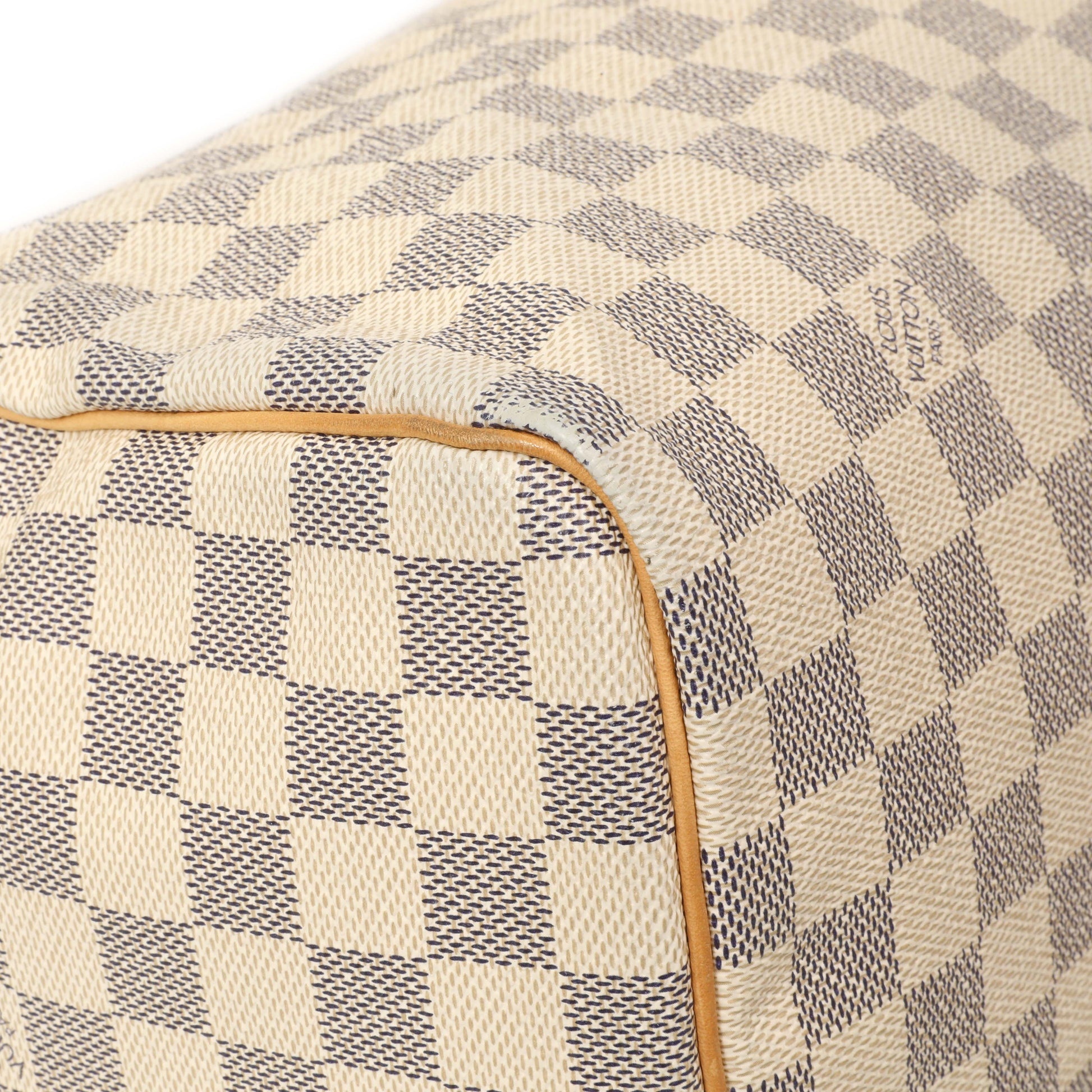 Exclusive Louis Vuitton Damier Azur Speedy 30 — Back View