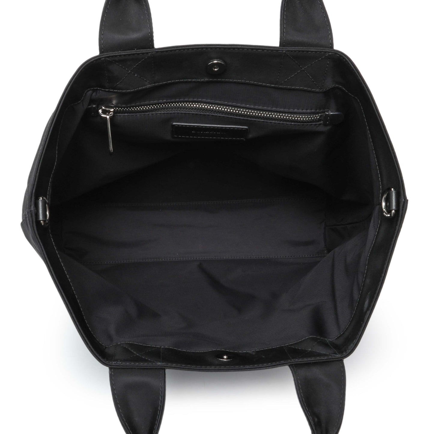 Exclusive Burberry Black Nylon Artie Tote — Top View