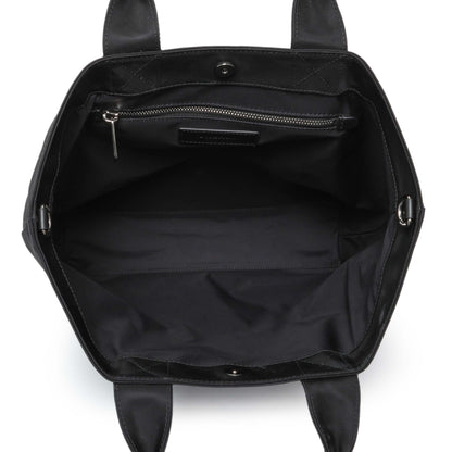 Exclusive Burberry Black Nylon Artie Tote — Top View