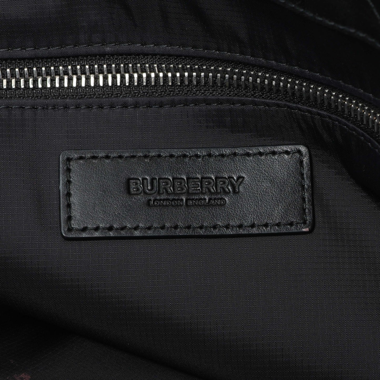 Exclusive Burberry Black Nylon Artie Tote — Detail View