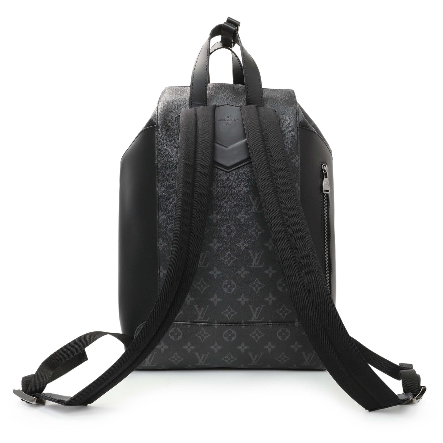 Exclusive Louis Vuitton Monogram Eclipse Explorer Backpack — Side View