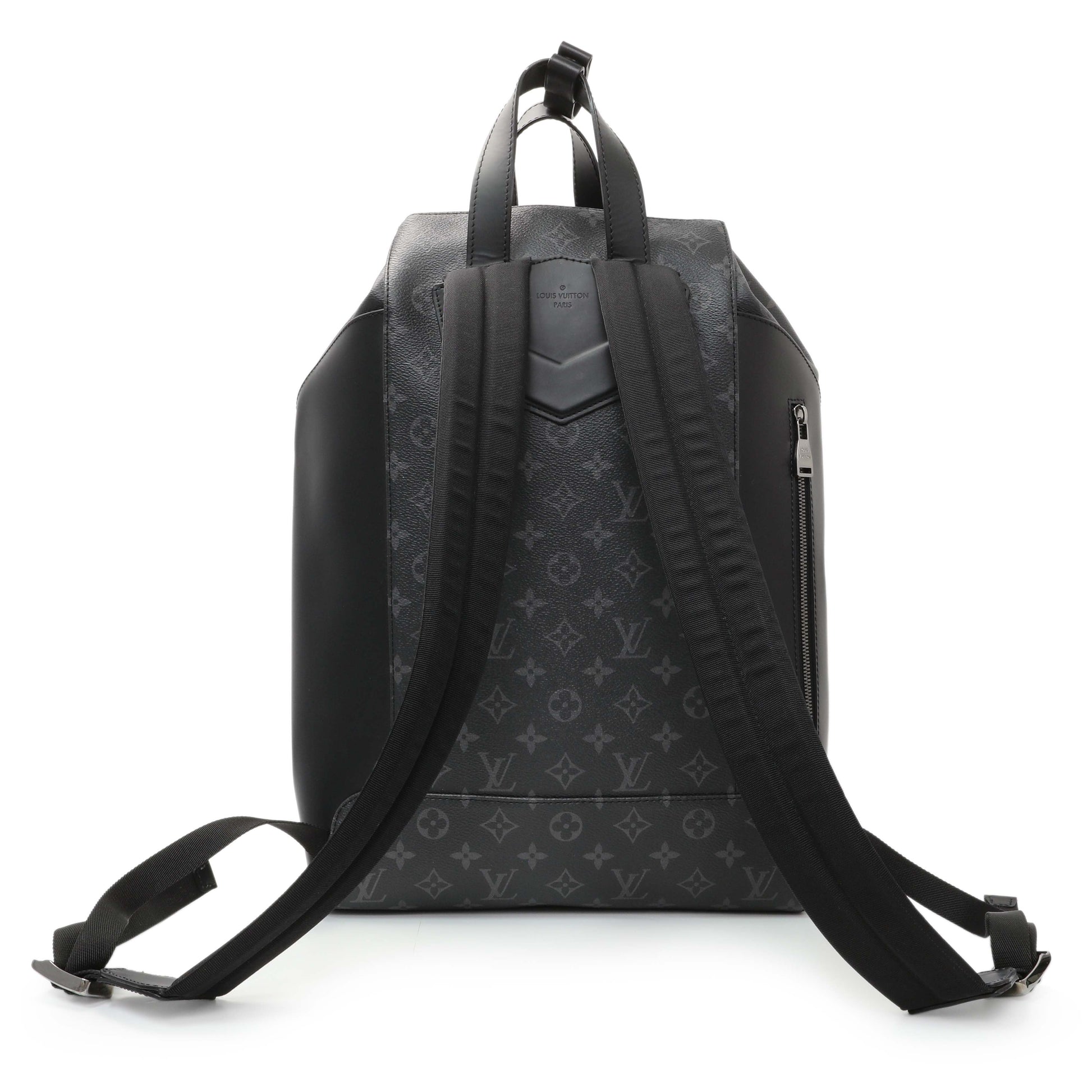 Exclusive Louis Vuitton Monogram Eclipse Explorer Backpack — Side View