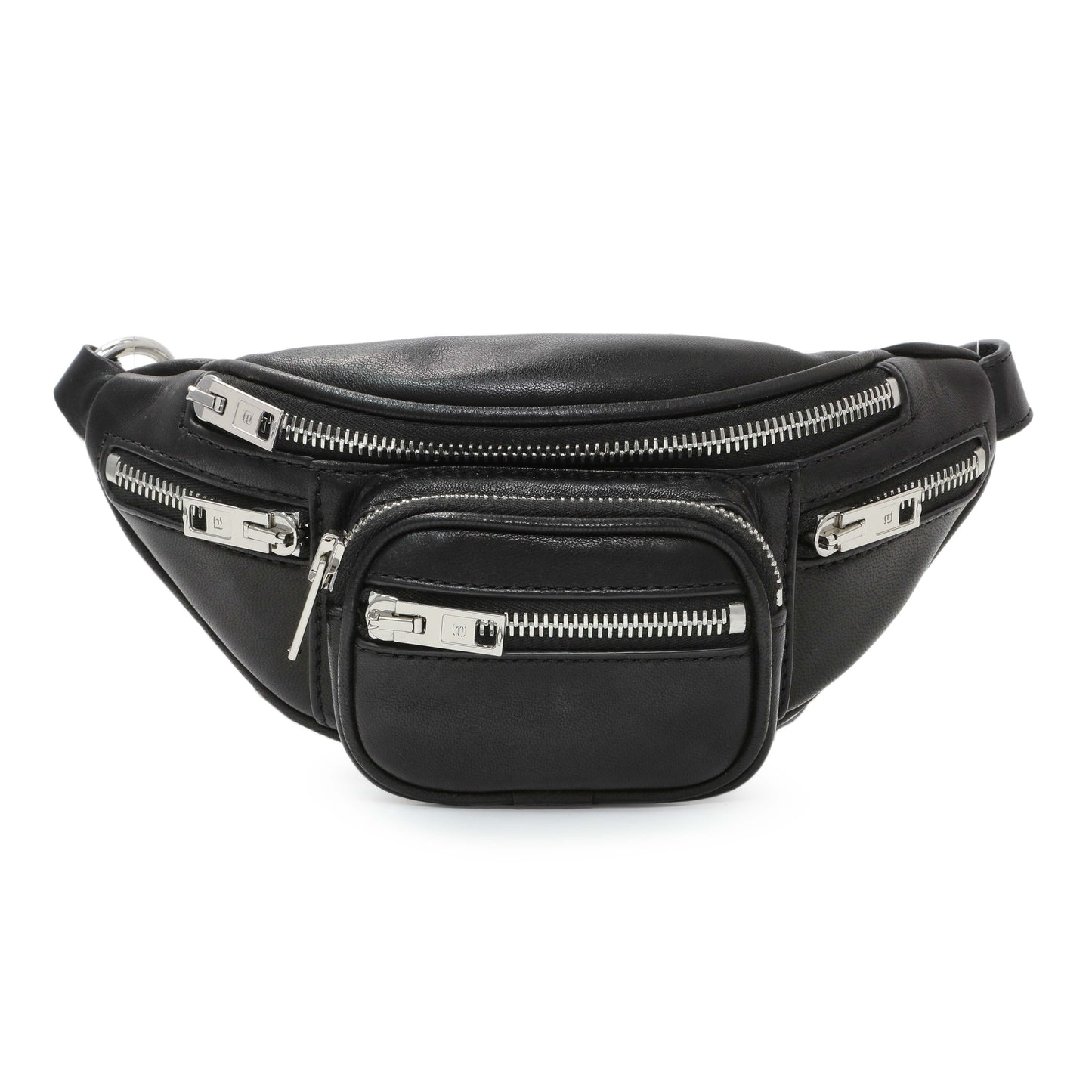 Exclusive Alexander Wang Black Lambskin Mini Attica Belt Bag — Front View